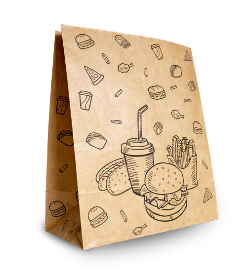 Sacos de Papel para Delivery M Arte Pronta